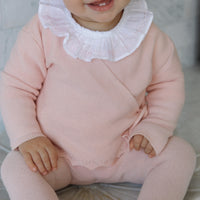 Bailey Knit Kimono and Pants Set- Ballet Pink