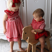 Jolly Gingham Romper * Pre-Order October