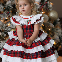 Classic Tartan & Lace Puff Dress * Pre-Order September