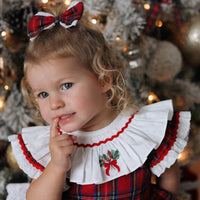 Classic Tartan & Lace Holiday Hair Bow * Pre-Order September