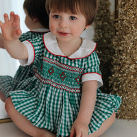 Mistletoe Gingham Romper