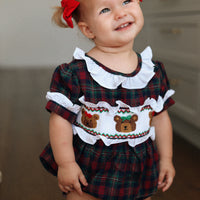 Teddy Tartan Ruffle Romper