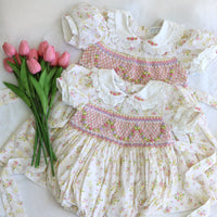 Bunny Meadow Handsmocked Dress* Pre Order