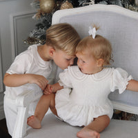 Alaska Handsmocked Linen Romper *Pre Order October