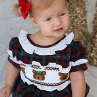 Teddy Tartan Ruffle Romper