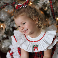 Classic Tartan & Lace Puff Dress * Pre-Order September