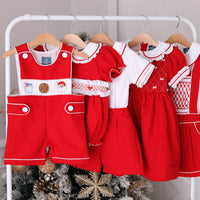 Milk and Cookies Smocked Shortall
