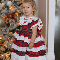 Classic Tartan & Lace Puff Dress * Pre-Order September