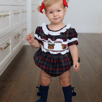Teddy Tartan Ruffle Romper