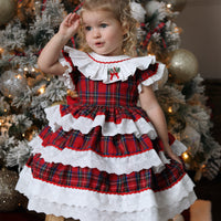 Classic Tartan & Lace Puff Dress * Pre-Order September