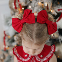 Holiday Hair Bow- Red *Pre-Order October