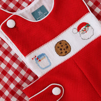 Milk and Cookies Smocked Shortall