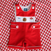 Milk and Cookies Smocked Shortall