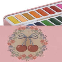 Konges Slojd 24 Water Colours in Tin Box- Cherry Bow