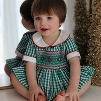 Mistletoe Gingham Romper