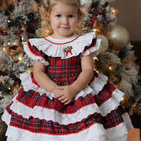 Classic Tartan & Lace Puff Dress * Pre-Order September