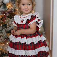 Classic Tartan & Lace Puff Dress * Pre-Order September