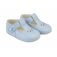 Emily Pram Shoes- Sky Blue