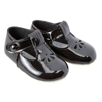 Emily Pram Shoes- Black Patent