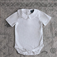 Zig Zag Collar Bodysuit-Short Sleeve