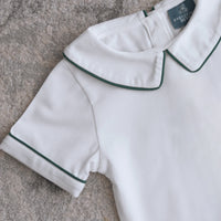 Forest Green Piped Collar Bodysuit