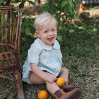 George Handsmocked Romper