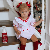 Merry Cherry Handsmocked Romper * Pre-order October *