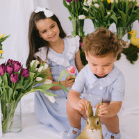 Carter Gingham Buster Suit- Baby Blue Gingham