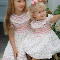 Emilie Rosebud Handsmocked Dress