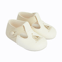 Sail Away Pram Shoes- Ivory/ Biscuit