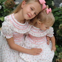 Emilie Rosebud Handsmocked Dress