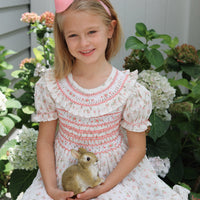 Emilie Rosebud Handsmocked Dress