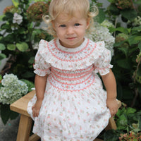 Emilie Rosebud Handsmocked Dress