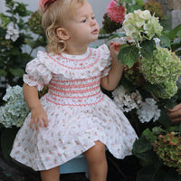 Emilie Rosebud Handsmocked Dress
