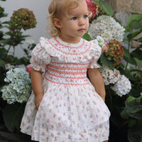 Emilie Rosebud Handsmocked Dress