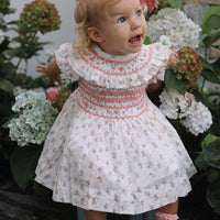 Emilie Rosebud Handsmocked Dress