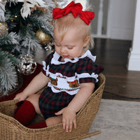 Teddy Tartan Ruffle Romper