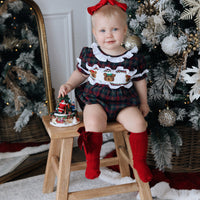 Teddy Tartan Ruffle Romper