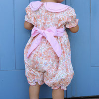 Blooming Baskets & Bunnies Handsmocked Romper