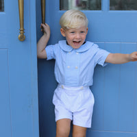 Carter Gingham Buster Suit- Baby Blue Gingham