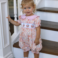 Blooming Baskets & Bunnies Handsmocked Romper