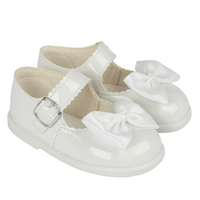 Hallie Hard Sole Shoes- White Patent * Pre-Order October