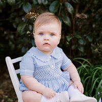 William Smocked Bubble Romper