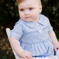 William Smocked Bubble Romper