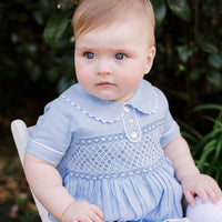 William Smocked Bubble Romper