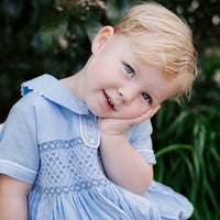 William Smocked Bubble Romper