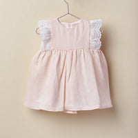Talulah Sleeveless Organic Cotton Dress- Soft Pink