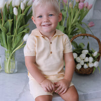 Finley Polo Sweater Set- Buttercup