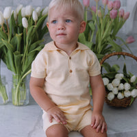 Finley Polo Sweater Set- Buttercup