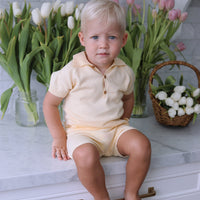 Finley Polo Sweater Set- Buttercup